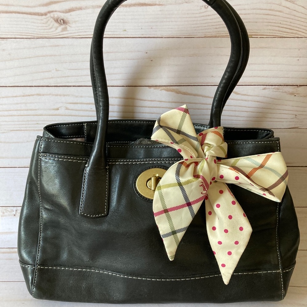 Black Coach leather purse